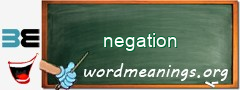 WordMeaning blackboard for negation